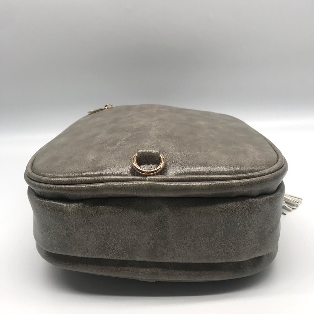 Aphison Forever Sunshine Gray Leather Mini Backpack - Picture 9 of 11